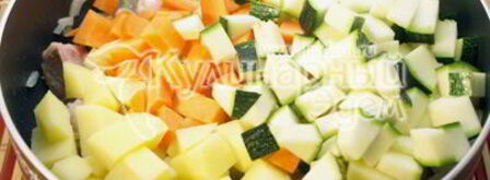 овощное рагу с кабачками цукини. Шаг 4