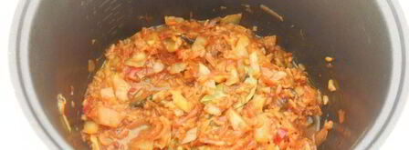 овощное рагу с рисом и шампиньонами в мультиварке. Шаг 5