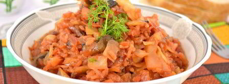 овощное рагу с рисом и шампиньонами в мультиварке. Шаг 6