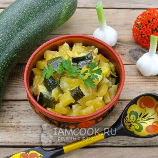 Рецепт постное рагу из кабачков с картошкой в мультиварке
