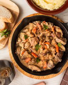 Рагу из ассорти куриных потрошков