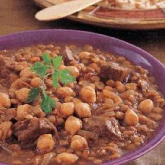 Рецепт рагу из чечевицы с мясом баранины
