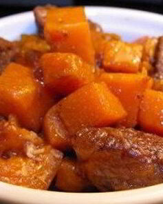 Рагу из говядины с тыквой и пивом