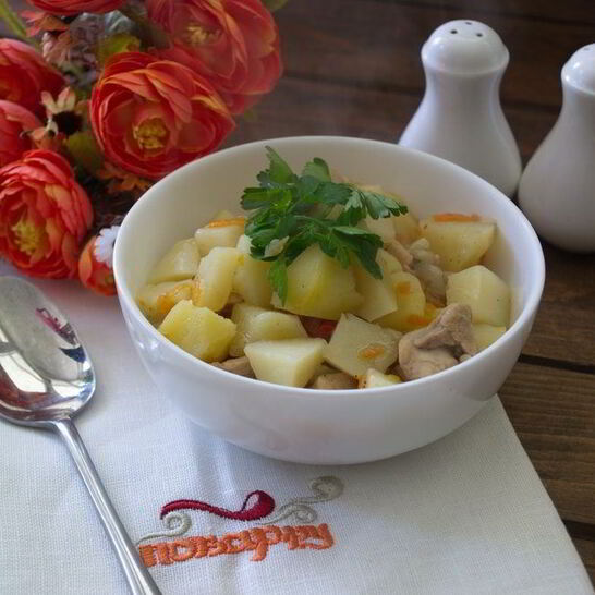 Рецепт рагу из курицы с картошкой