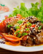 Рагу из печени с овощами