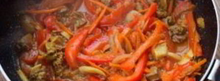 рагу из печени с овощами. Шаг 6