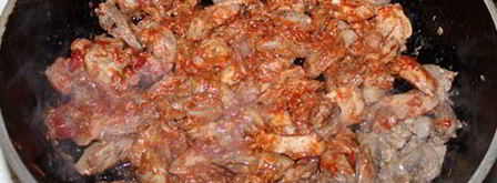 рагу из потрошков курицы. Шаг 3