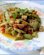 Рагу из стручковой фасоли и курицы