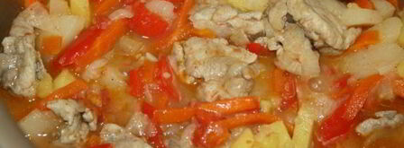 рагу из свинины с овощами в мультиварке. Шаг 5