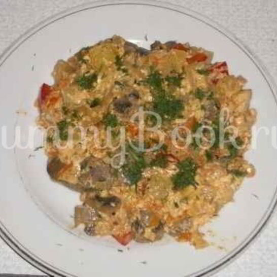 Рецепт рагу овощное с грибами и куриной печенью