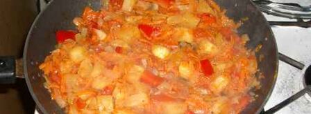 рагу овощное с грибами и куриной печенью. Шаг 22