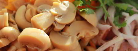 сливочно-грибное рагу с мясом в тыкве. Шаг 2