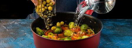 сочное овощное рагу с лососем. Шаг 4