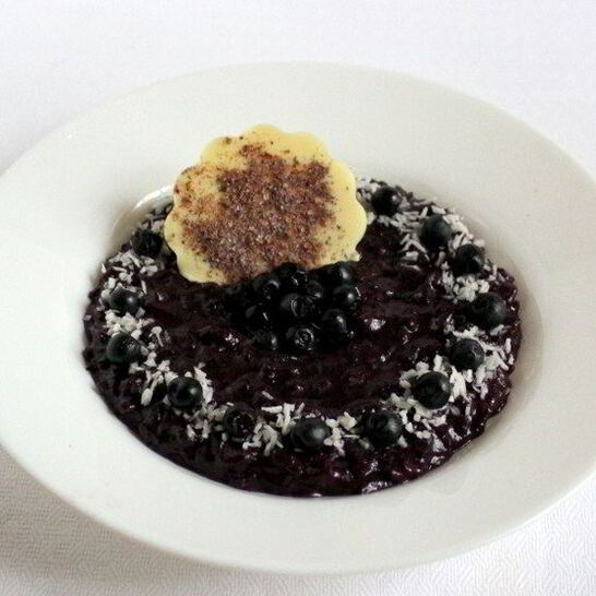 Рецепт чернично-кокосовое ризотто