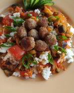 Фрикадельки с ризотто