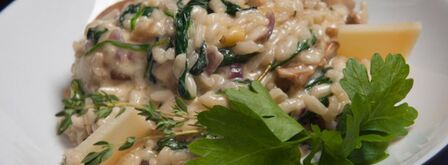 грибное ризотто со шпинатом. Шаг 7