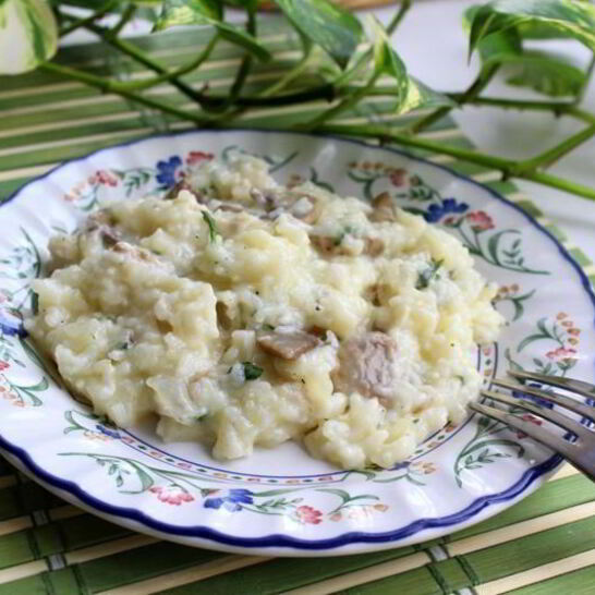 Рецепт классическое ризотто с курицей и грибами