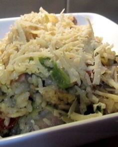 Ризотто с кабачками и курицей