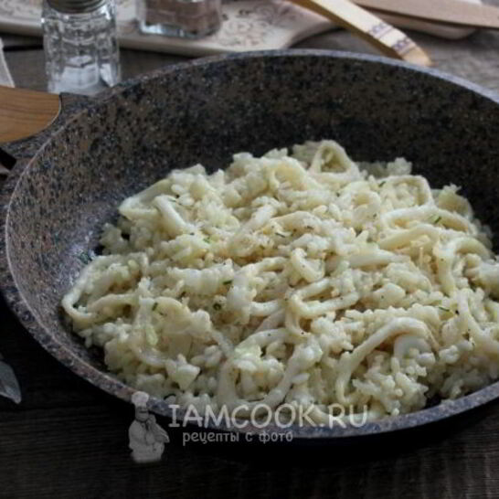 Рецепт ризотто с кальмарами