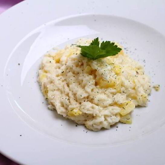 Рецепт ризотто с курицей и ананасом