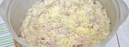 ризотто с курицей и пармезаном. Шаг 10