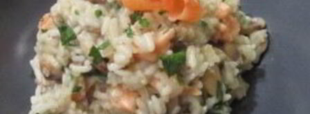 ризотто с лососем. Шаг 4