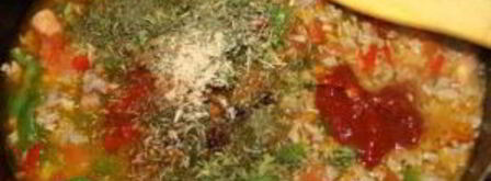 ризотто с овощами и мясом. Шаг 9