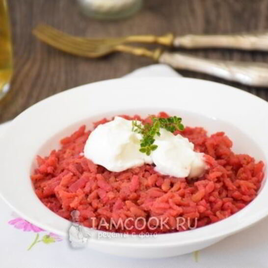 Рецепт свекольное ризотто