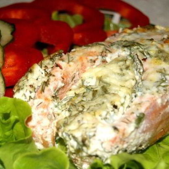 Рецепт форель в сметане