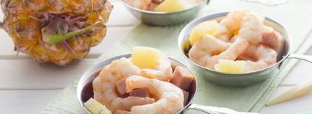 креветки с ананасами и ветчиной в духовке. Шаг 9