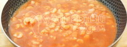 креветки в томатом соусе. Шаг 4