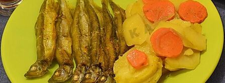 мойва с картошкой в духовке. Шаг 10