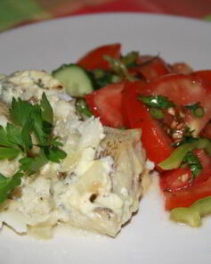 Нототения в духовке с двумя сырами