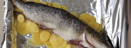 щука с картофелем в фольге в духовке. Шаг 8