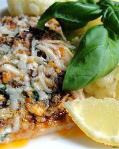 Семга с хрустящей корочкой и цветной капустой