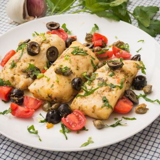 Рецепт треска с овощами запеченная в фольге