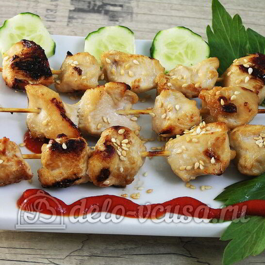 Рецепт куриные шашлычки на шпажках