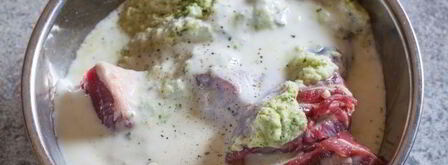 шашлык из баранины на кефире. Шаг 9