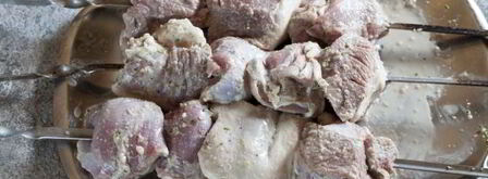 шашлык из баранины на кефире. Шаг 11