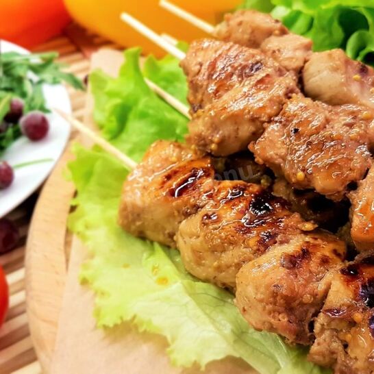 Рецепт шашлык из индейки в клюквенно медовом маринаде