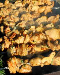 Шашлык из куриного филе на минералке