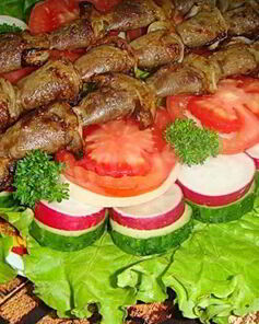 Шашлык из куриных сердечек