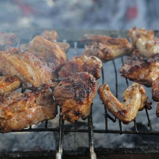 Рецепт шашлык из курицы и овощей в пряностях