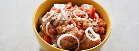 шашлык из курицы в чесночно-луковом маринаде. Шаг 4