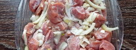 шашлык из свинины с лимоном и луком. Шаг 13