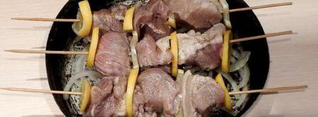 шашлык из свинины с лимоном в аэрогриле. Шаг 8