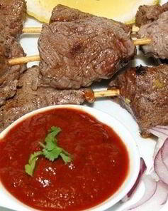 Шашлык на сковороде из говядины