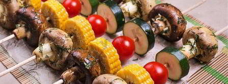 вегетарианский шашлык из овощей на мангале. Шаг 5