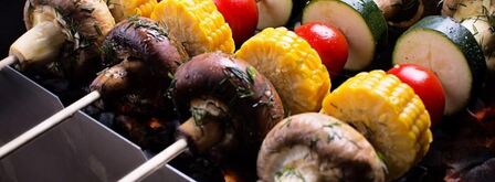 вегетарианский шашлык из овощей на мангале. Шаг 6