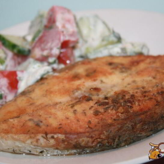 Рецепт ароматные жареные стейки лосося